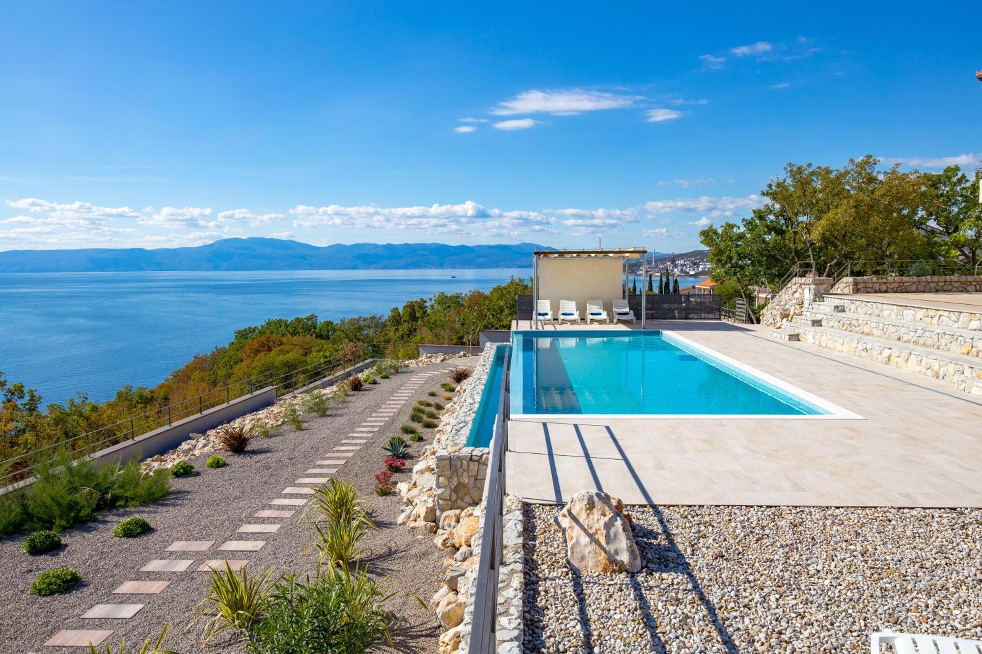 Luxury Villa Ostro With Pool & Krk Bridge View Kraljevica Exteriör bild