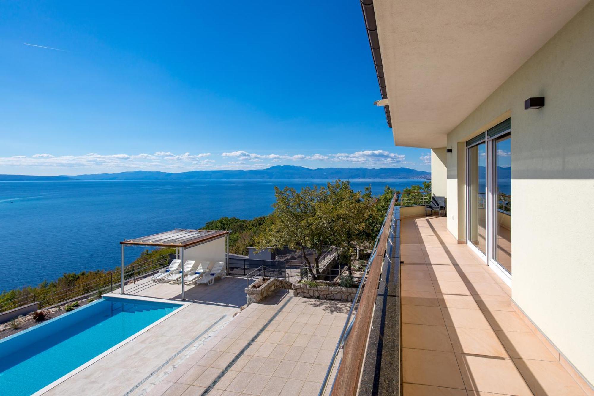 Luxury Villa Ostro With Pool & Krk Bridge View Kraljevica Exteriör bild